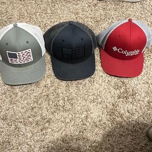 3 Columbia PFG hats. Size L/XL.